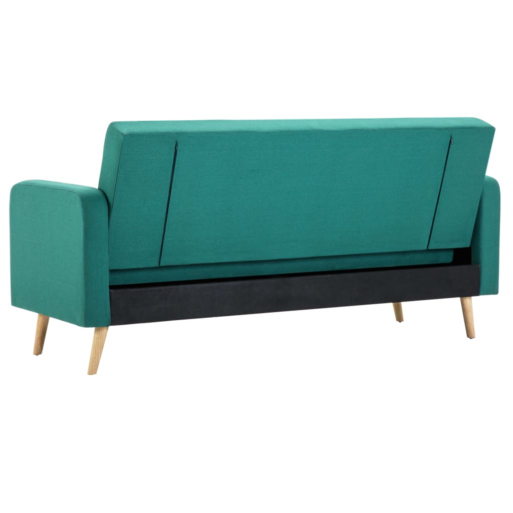 Canapea din material textil verde