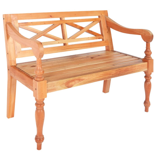 Bancă Batavia, maro deschis, 98 cm, lemn masiv mahon