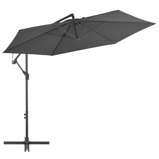 Umbrelă în consolă cu stâlp din aluminiu, 300 cm, antracit