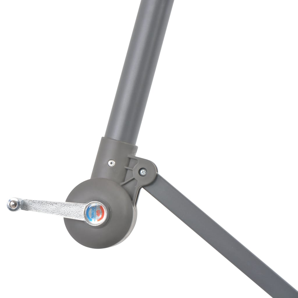 Umbrelă în consolă cu stâlp din aluminiu, 300 cm, antracit