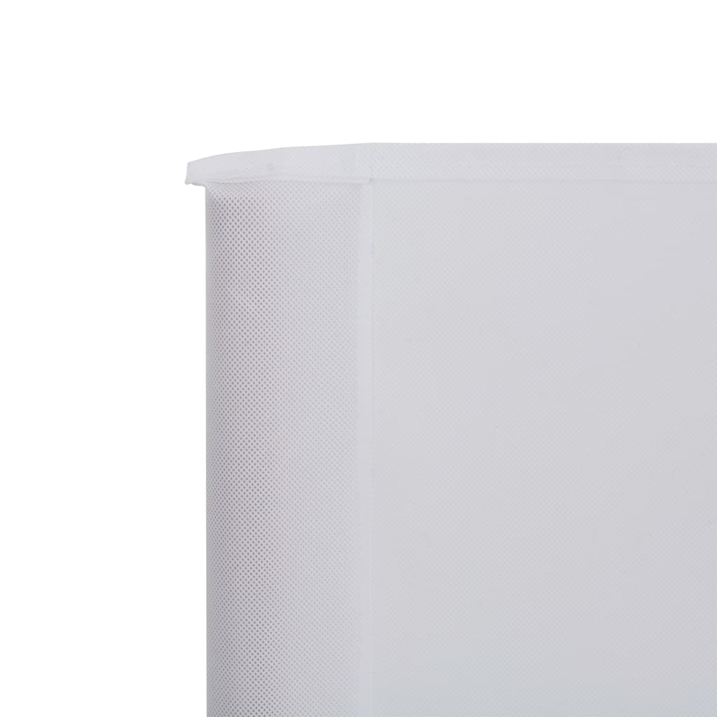 Paravan anti-vânt cu 3 panouri, alb, 400 x 120 cm, textil