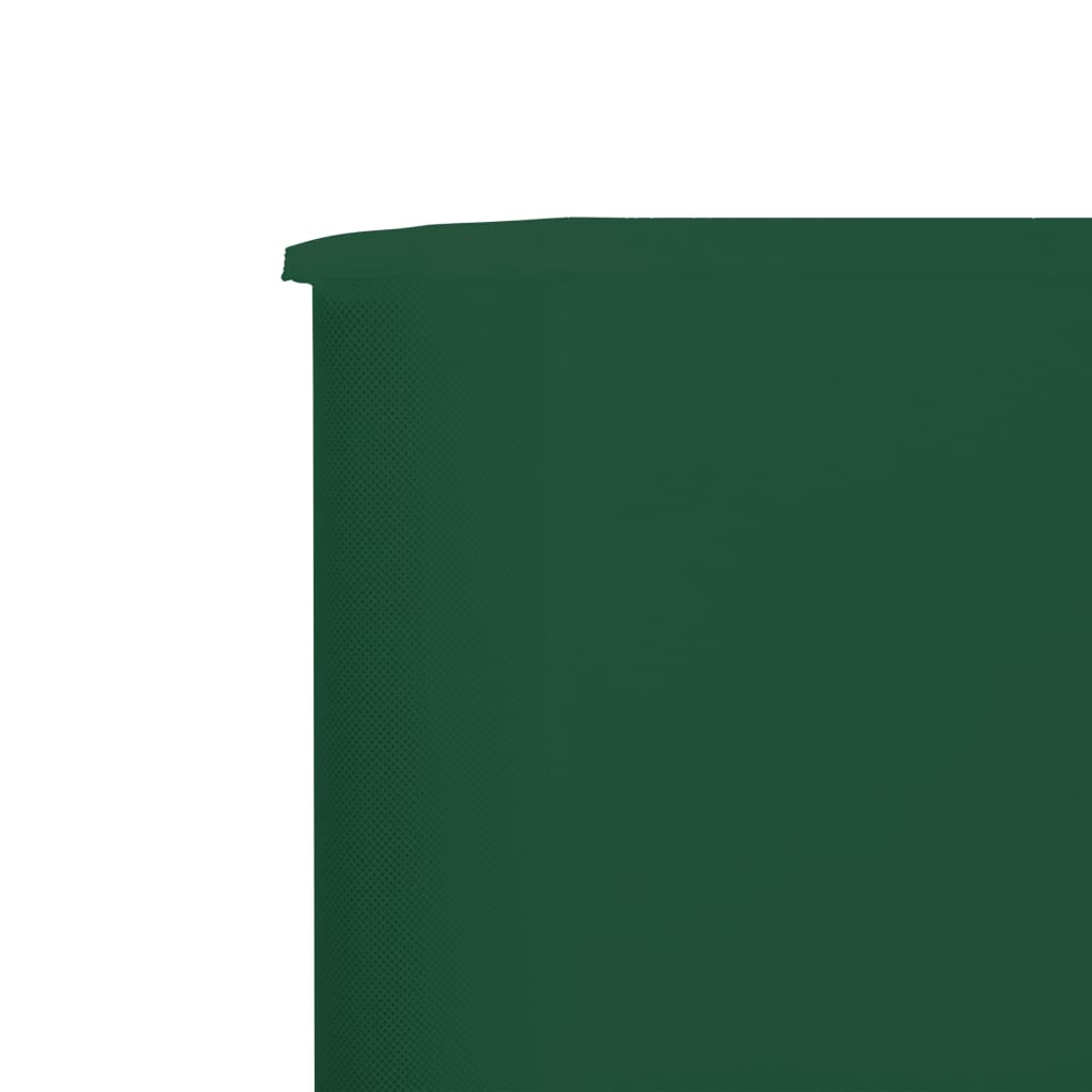 Paravan anti-vânt cu 6 panouri, verde, 800 x 80 cm, textil