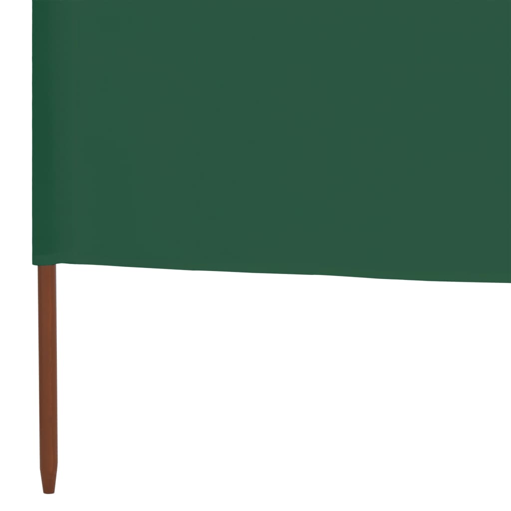Paravan anti-vânt cu 6 panouri, verde, 800 x 80 cm, textil