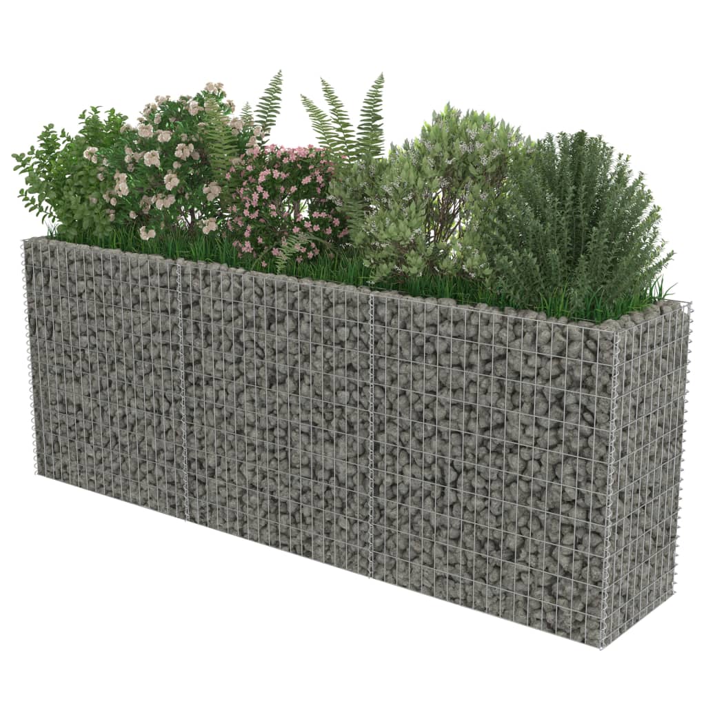 Strat înălțat gabion, 270 x 50 x 100 cm, oțel galvanizat