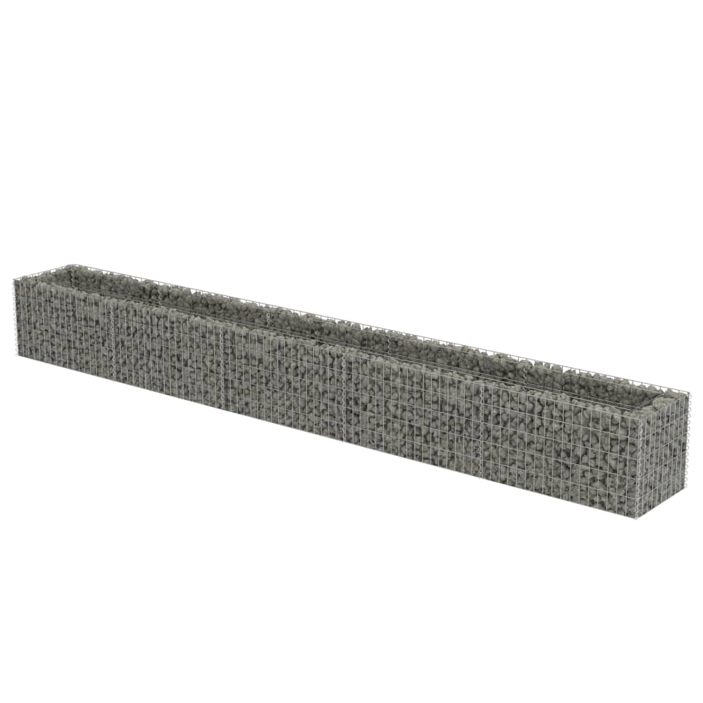 Strat înălțat gabion, 450 x 50 x 50 cm, oțel galvanizat