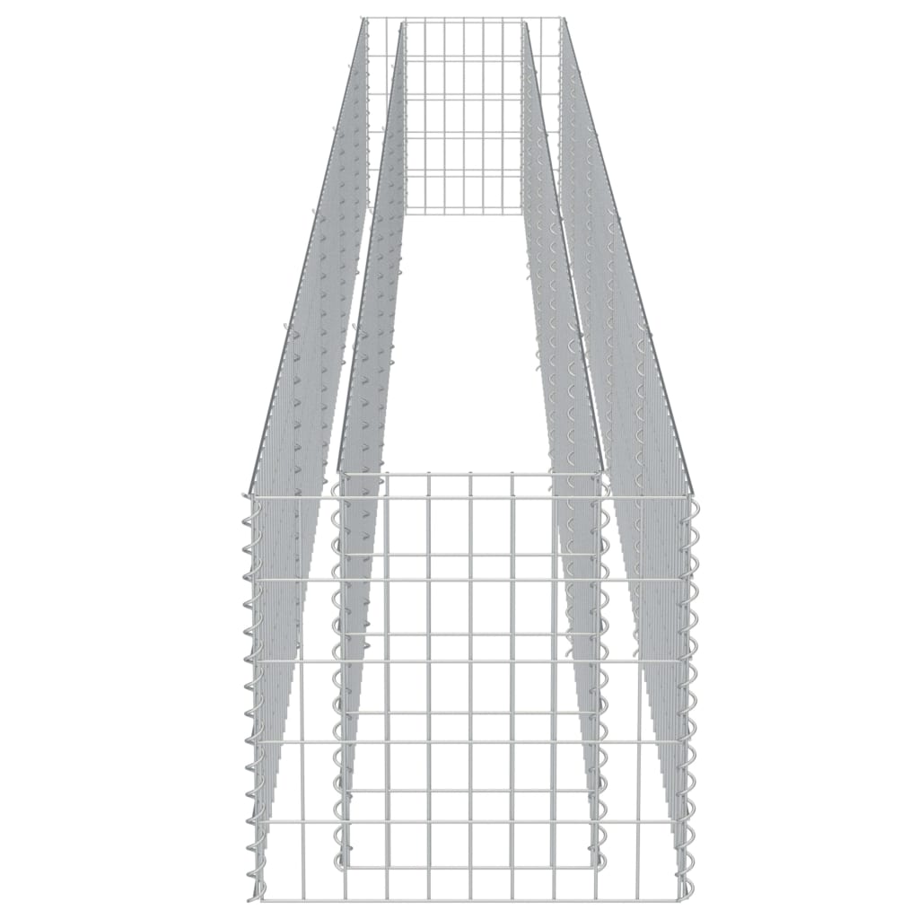 Strat înălțat gabion, 450 x 50 x 50 cm, oțel galvanizat