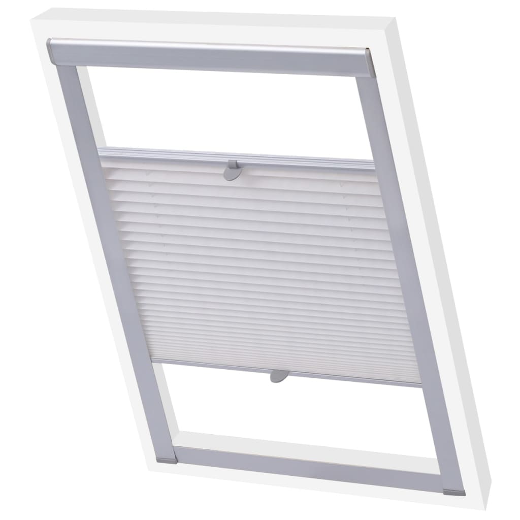 Pleated blind, white, PK06