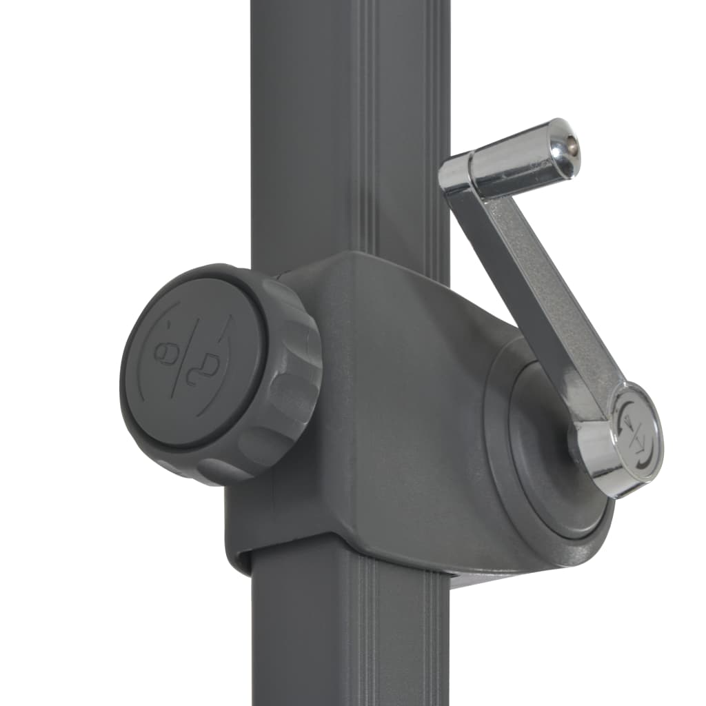 Umbrelă în consolă de grădină, stâlp aluminiu, taupe 250x250 cm