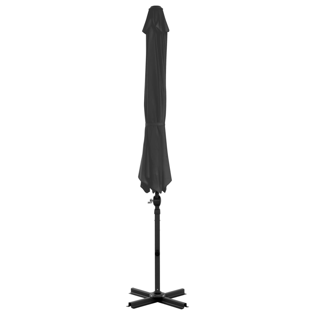 Umbrelă în consolă cu stâlp din aluminiu, antracit, 300 cm