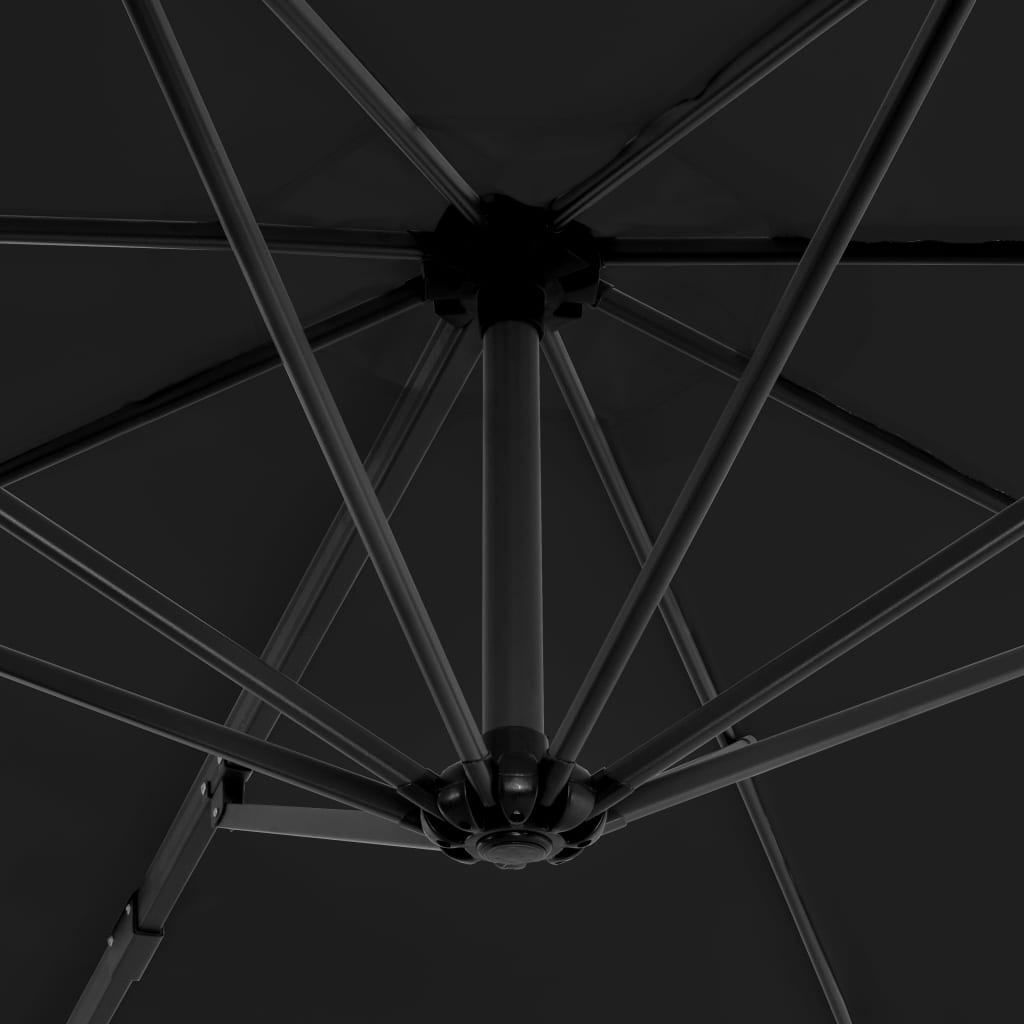 Umbrelă în consolă cu stâlp din aluminiu, antracit, 300 cm