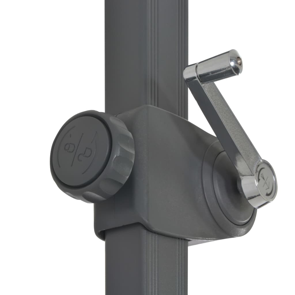Umbrelă consolă de grădină, stâlp din aluminiu, taupe, 300 cm