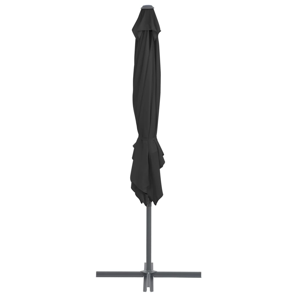 Umbrelă în consolă cu stâlp din oțel, antracit, 250x250 cm