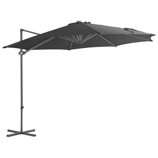 Umbrelă în consolă cu stâlp din oțel, antracit, 300 cm