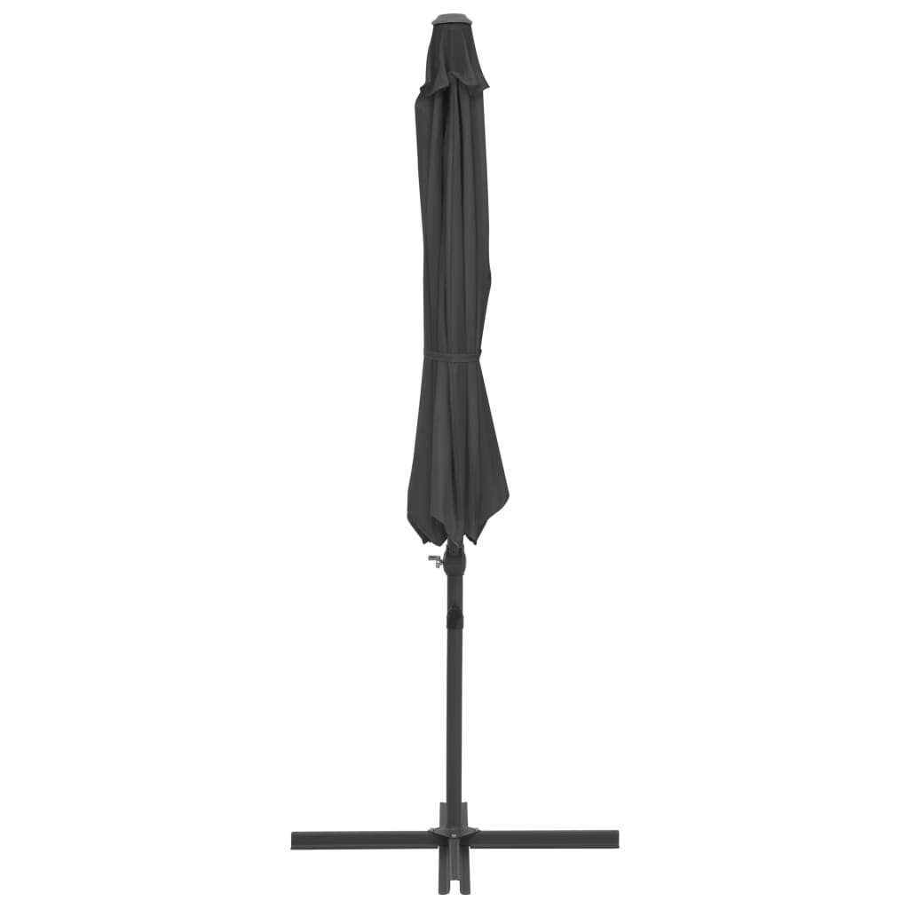 Umbrelă în consolă cu stâlp din oțel, antracit, 300 cm
