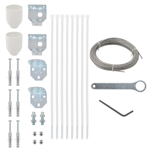 Set de accesorii pentru paravan de balcon, 29 piese