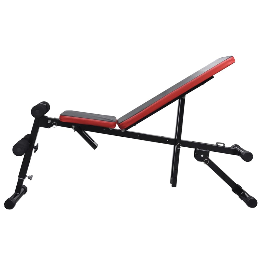 Adjustable sit-up bench with dumbbell set 30.5 kg