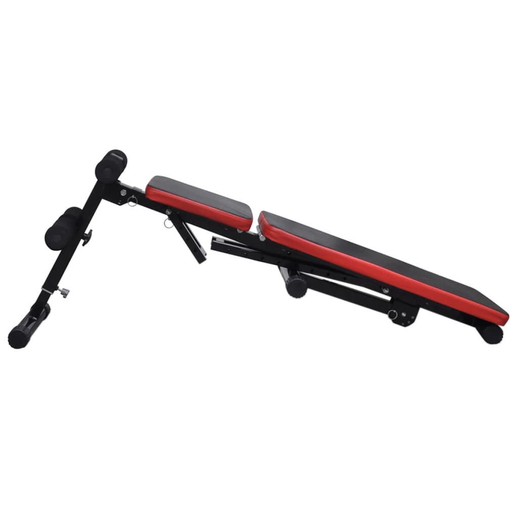 Adjustable sit-up bench with dumbbell set 30.5 kg