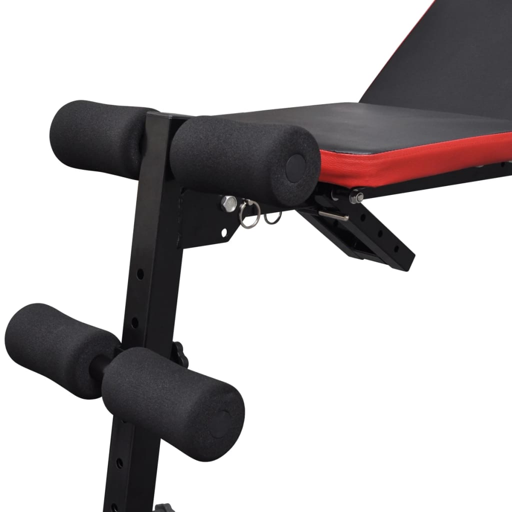 Adjustable sit-up bench with dumbbell set 30.5 kg