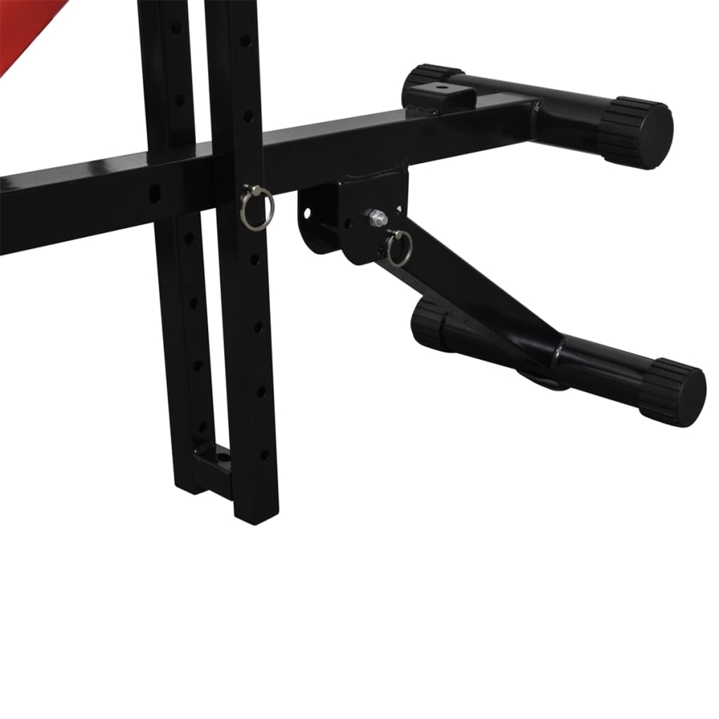 Adjustable sit-up bench with dumbbell set 30.5 kg