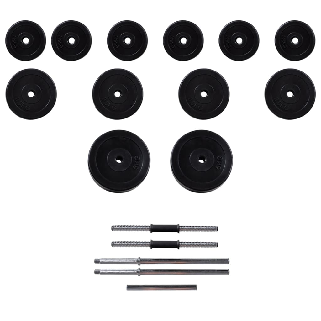 Strength tower with set of barbells &amp; dumbbells 30.5 kg