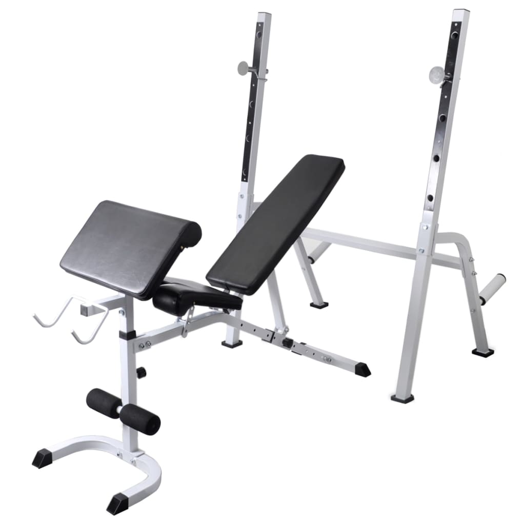 Rastel weight training bench, barbell/dumbbell set, 60.5kg