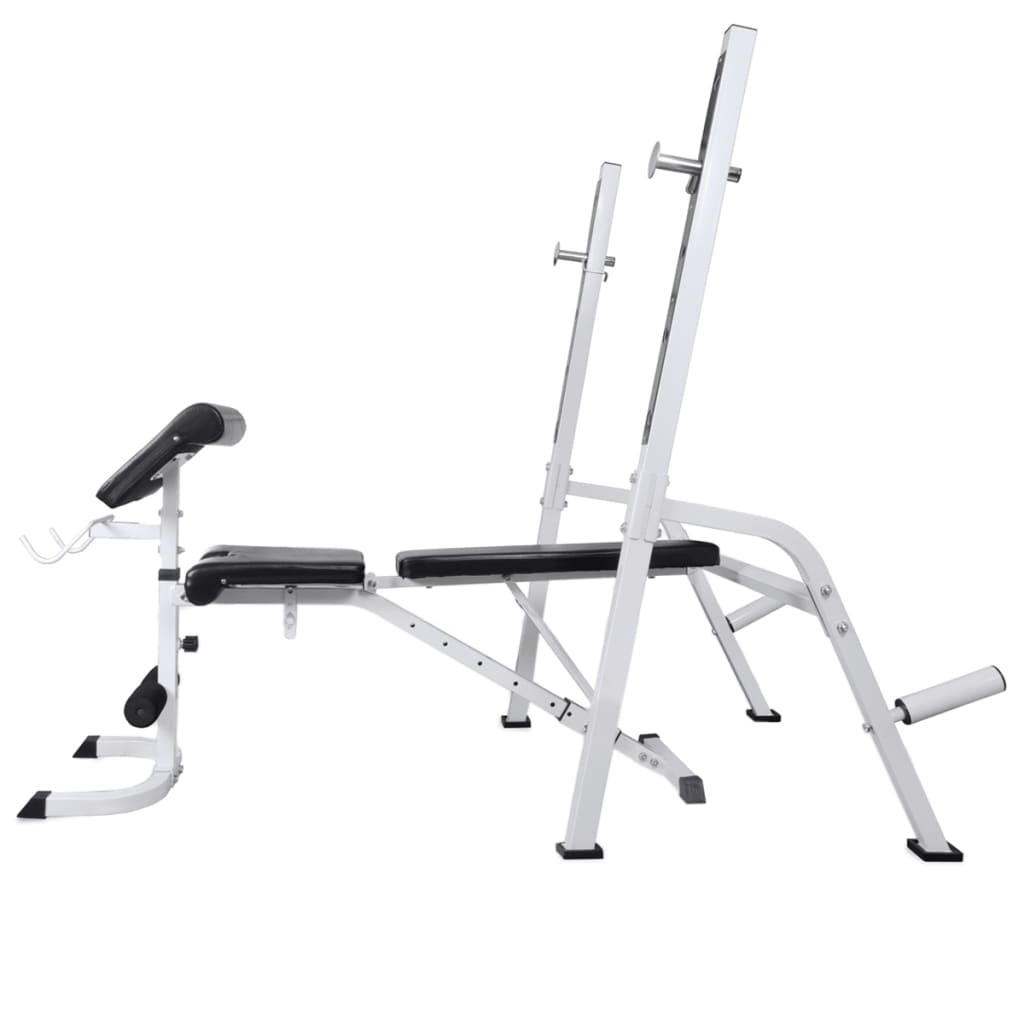 Rastel weight training bench, barbell/dumbbell set, 60.5kg