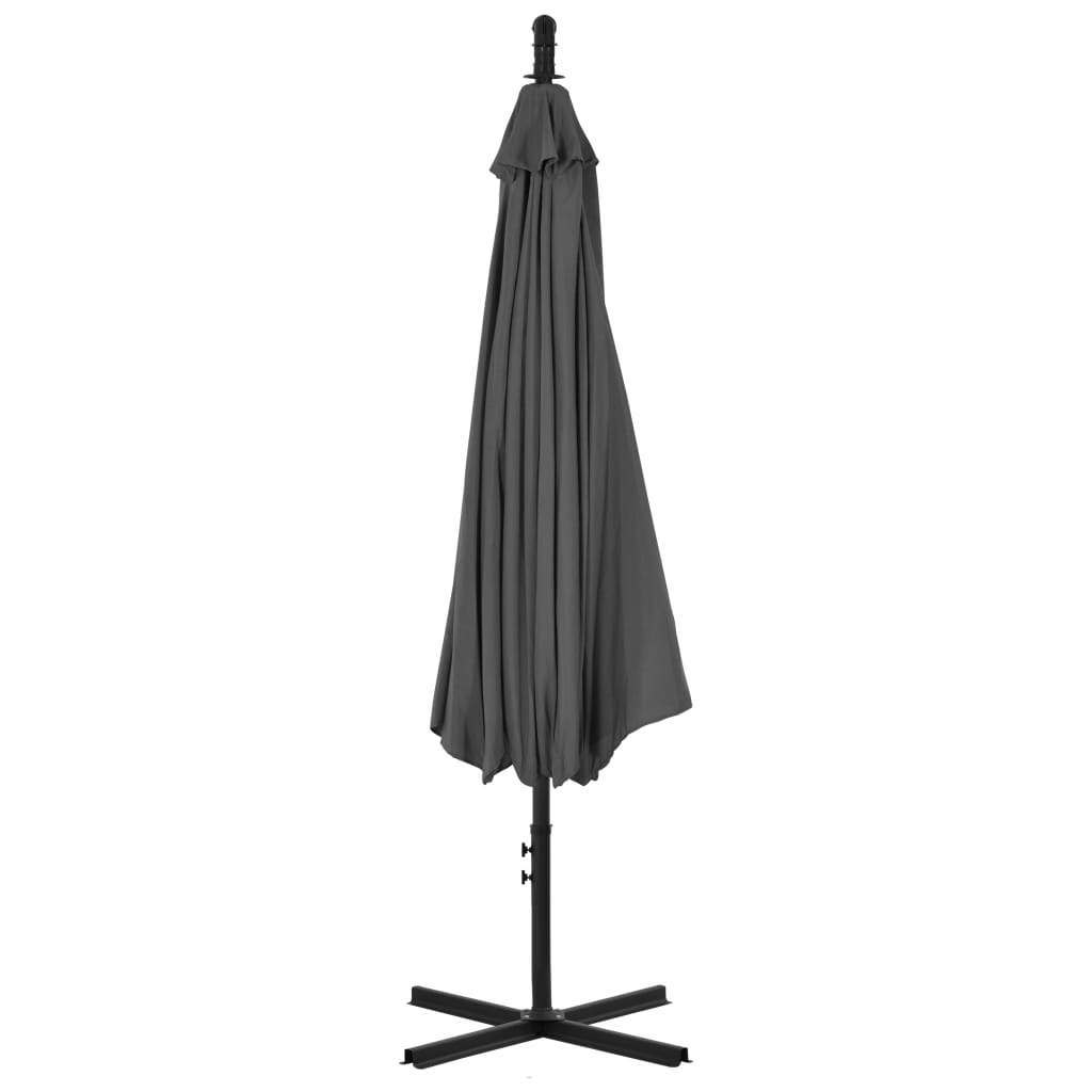 Umbrelă în consolă cu stâlp din oțel, antracit, 300 cm