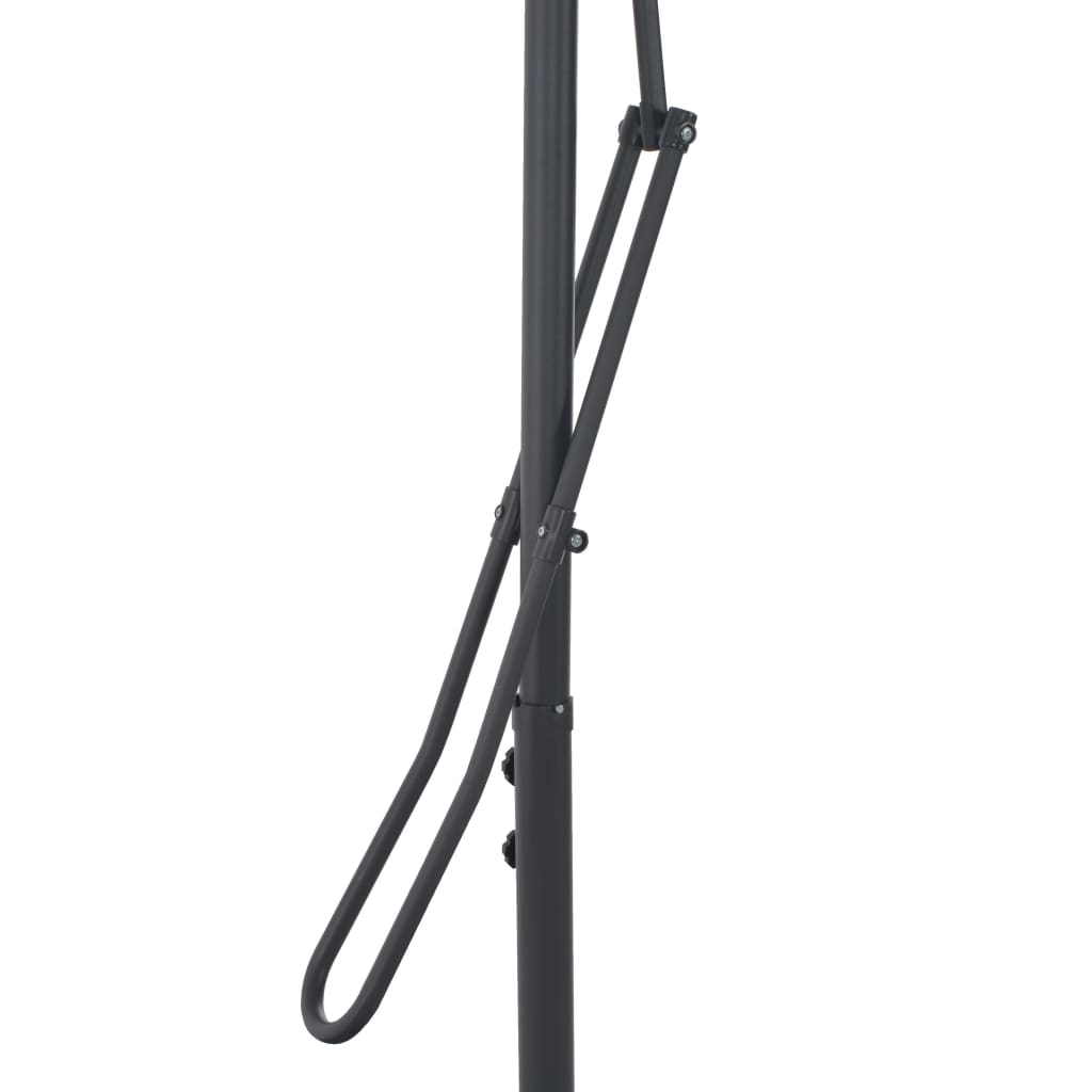 Umbrelă soare de exterior, stâlp oțel, gri taupe, 250 x 250 cm