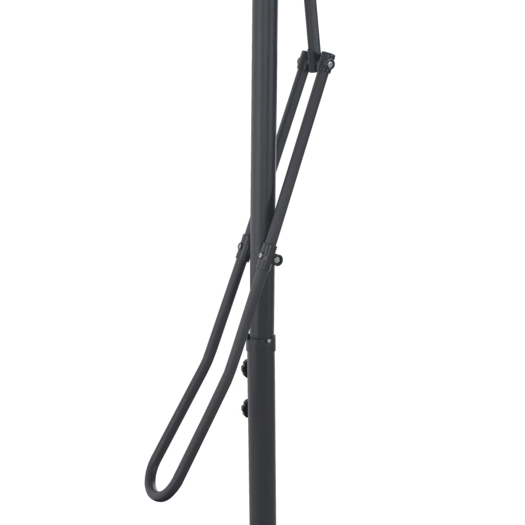 Umbrelă de soare de exterior, stâlp din oțel, gri taupe, 300 cm
