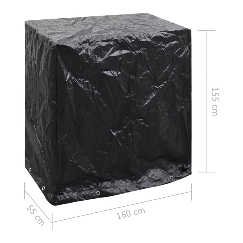 Garden furniture cover, tennis table, 2 pcs, 8 meshes, 160x55x182 cm