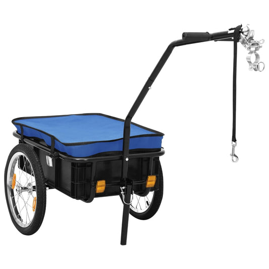 Bicycle trailer/handcart, blue, 155x60x83cm, steel
