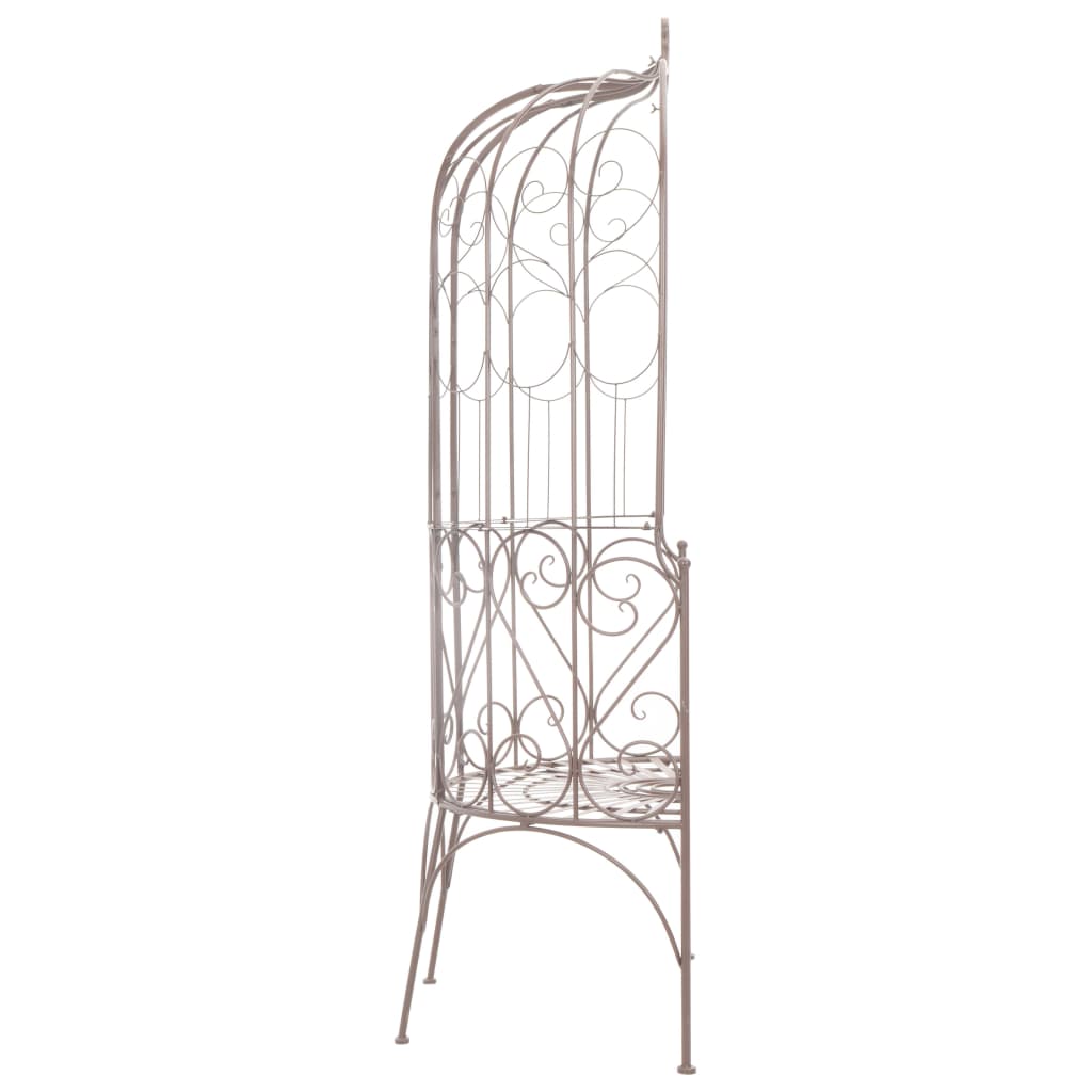 Bancă de grădină, alb vintage, 95 cm, fier