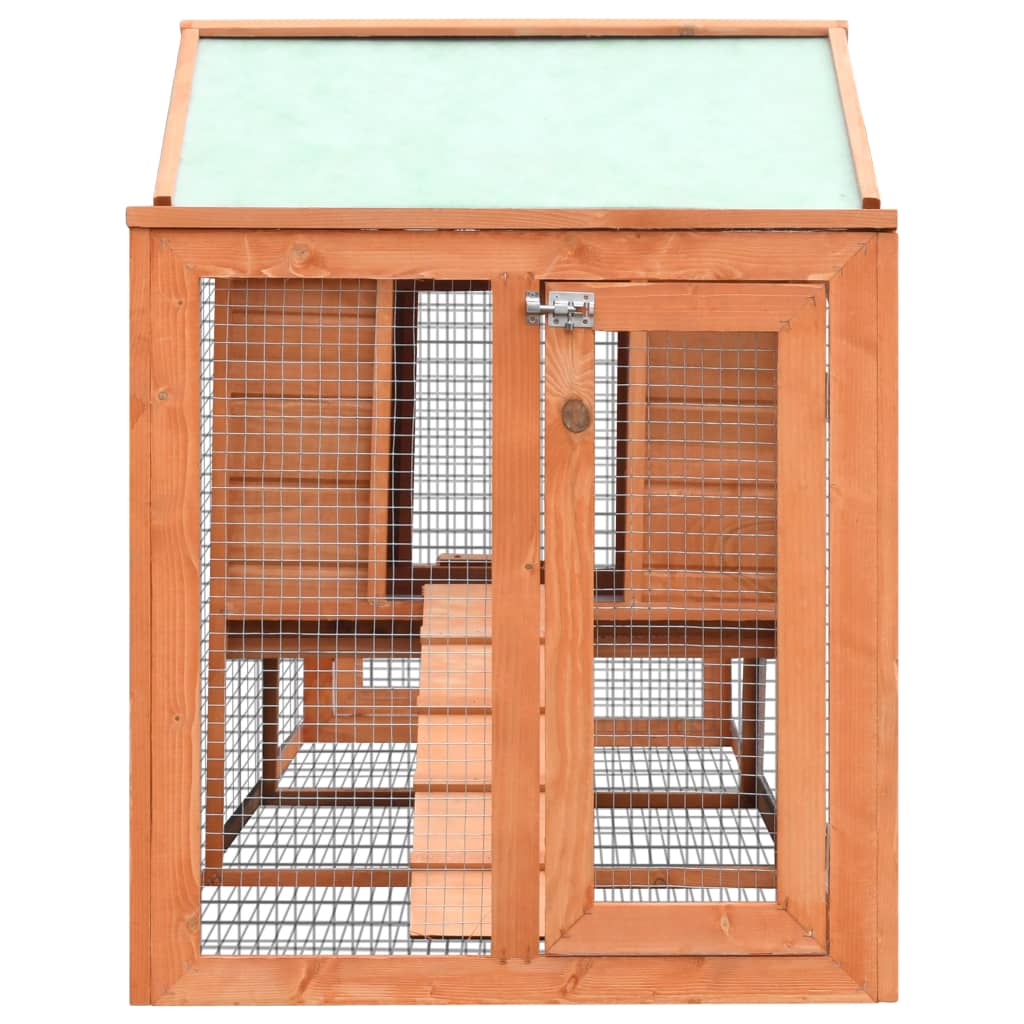 Rabbit cage, 310x70x87 cm, solid pine &amp; fir wood