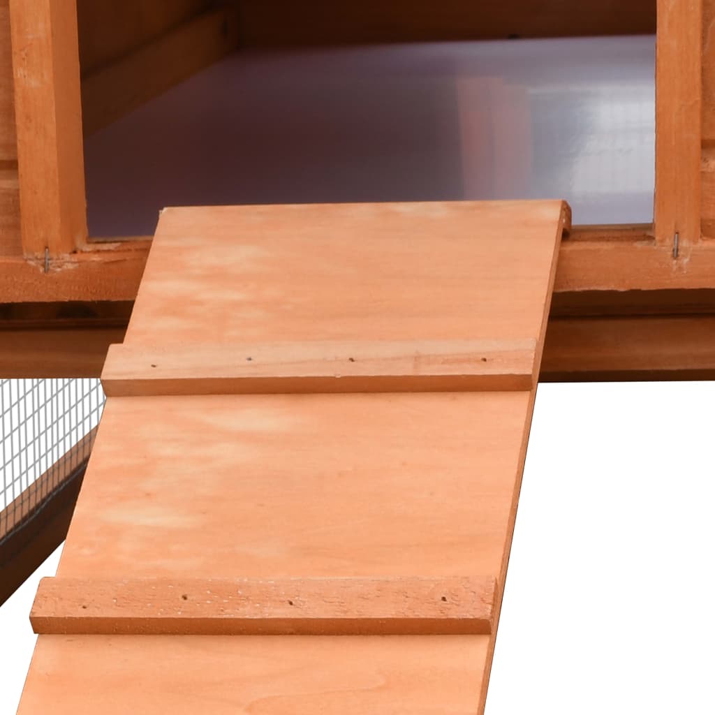 Rabbit cage, 310x70x87 cm, solid pine &amp; fir wood
