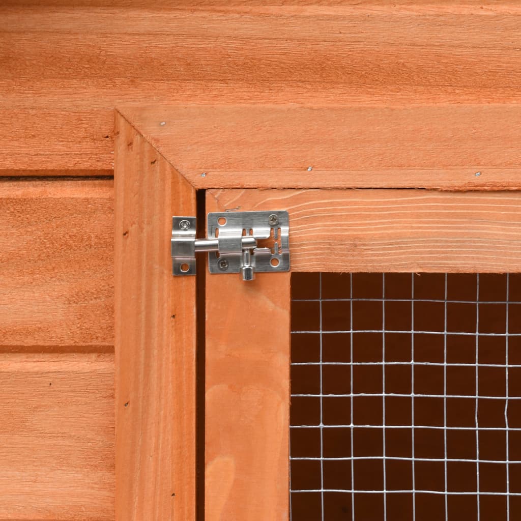 Rabbit cage, 310x70x87 cm, solid pine &amp; fir wood