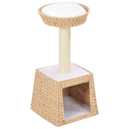 Ansamblu pentru pisici, stâlp cu funie de sisal, iarbă de mare