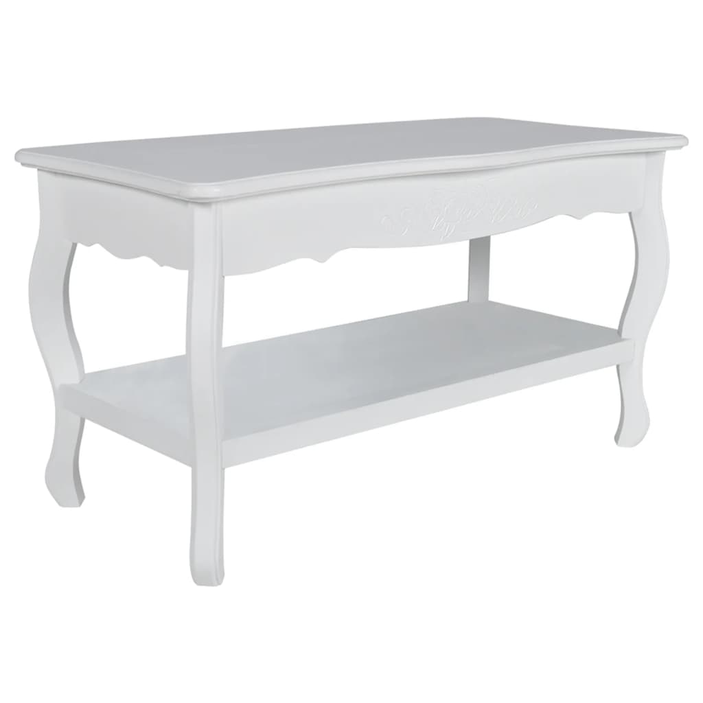 Coffee table with 2 levels, MDF, white