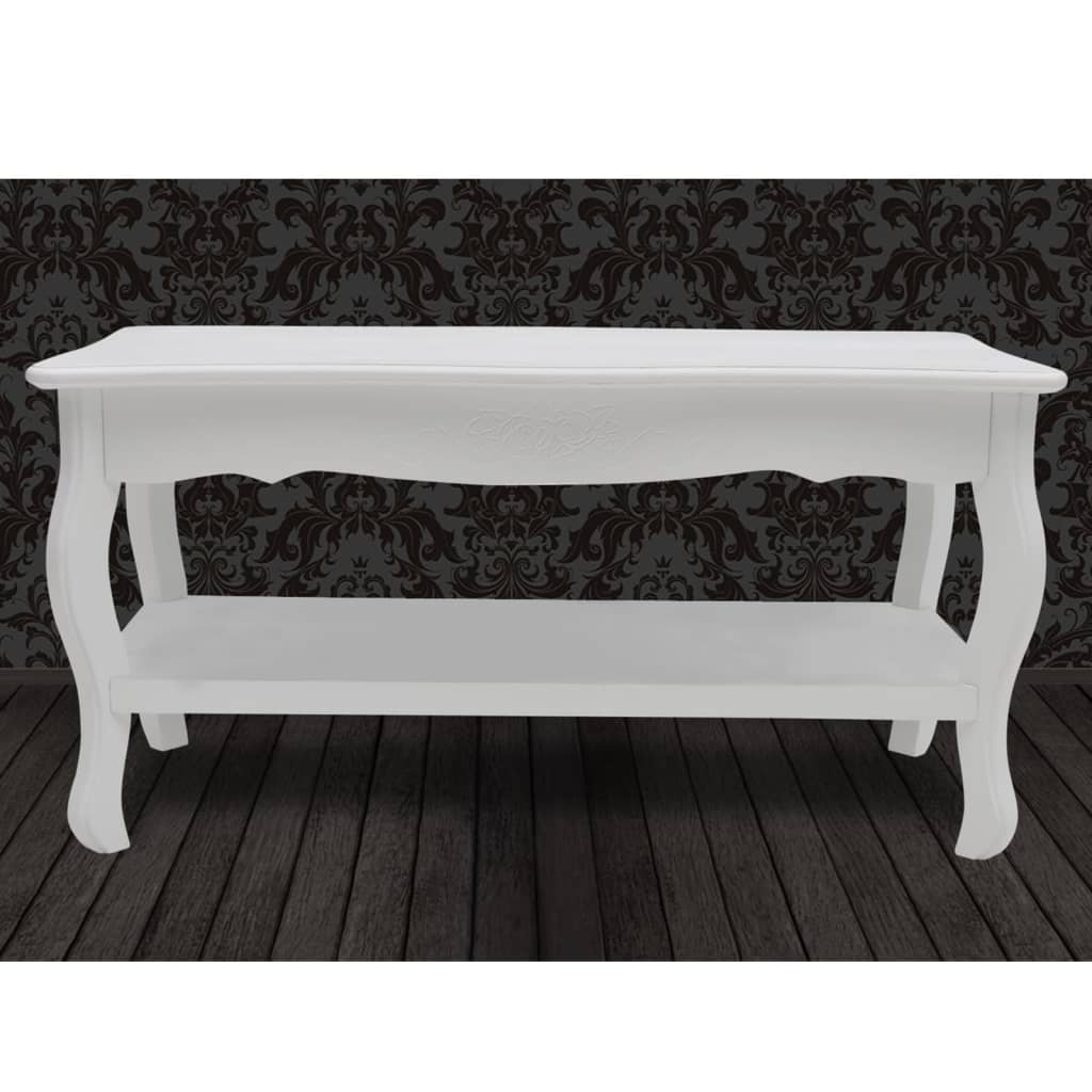 Coffee table with 2 levels, MDF, white