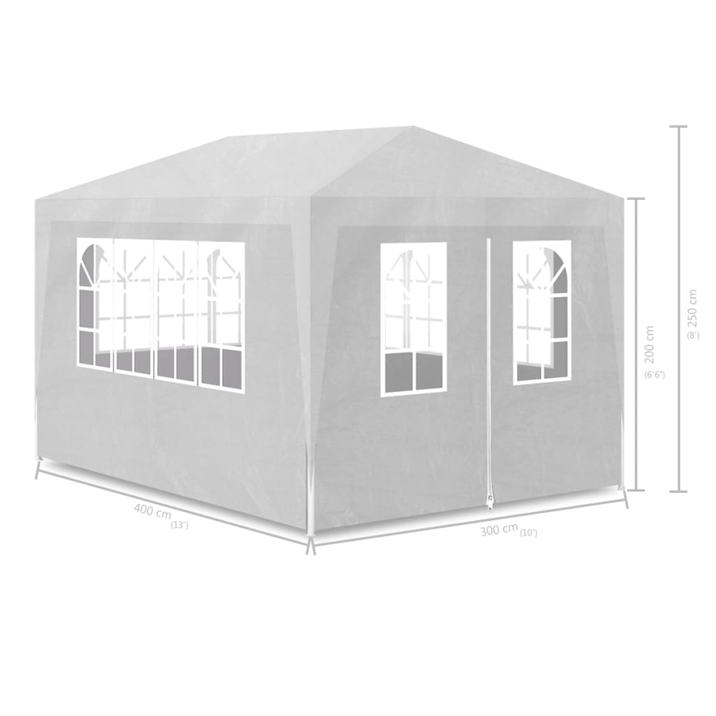 Cort de petrecere, alb, 3 x 4 m
