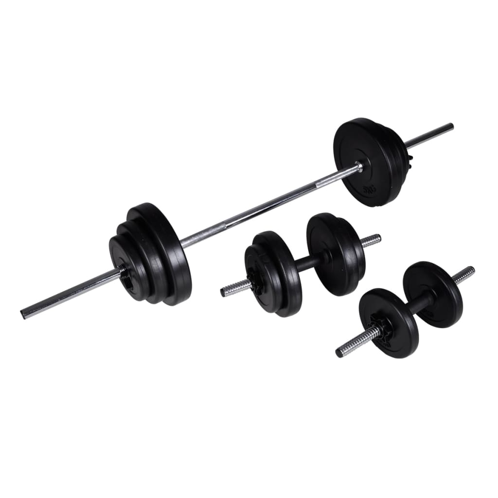 Dumbbell set and 2 dumbbells 30.5 kg