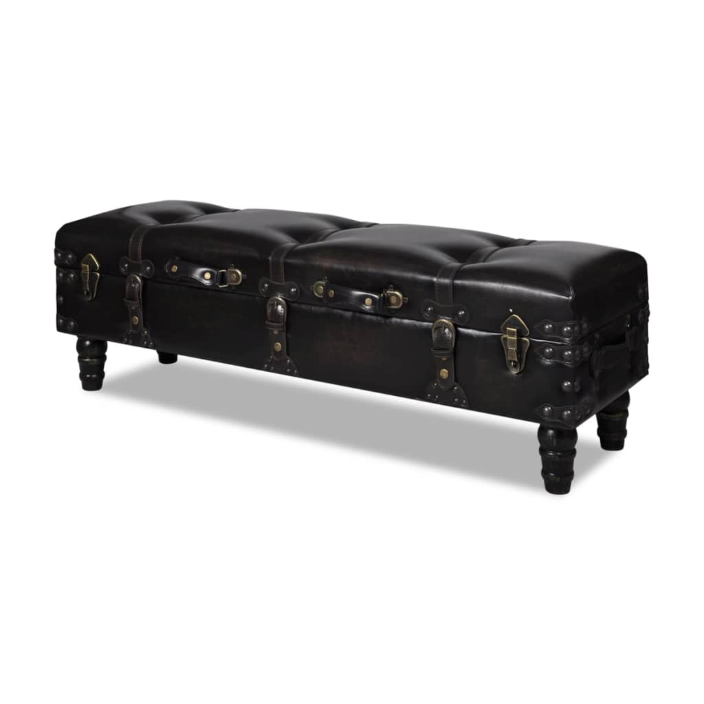 Long storage bench, brown