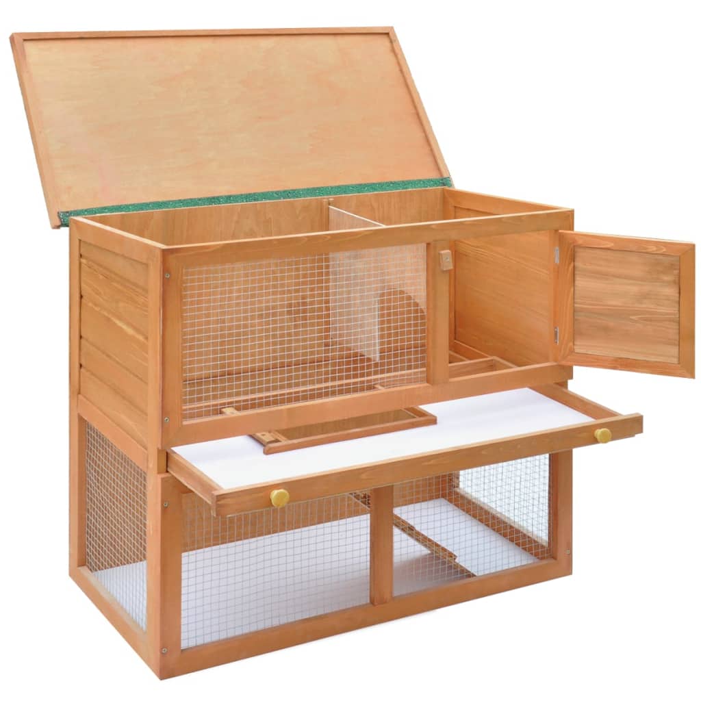 Outdoor rabbit cage small animal shelter cage, 1 door, wood