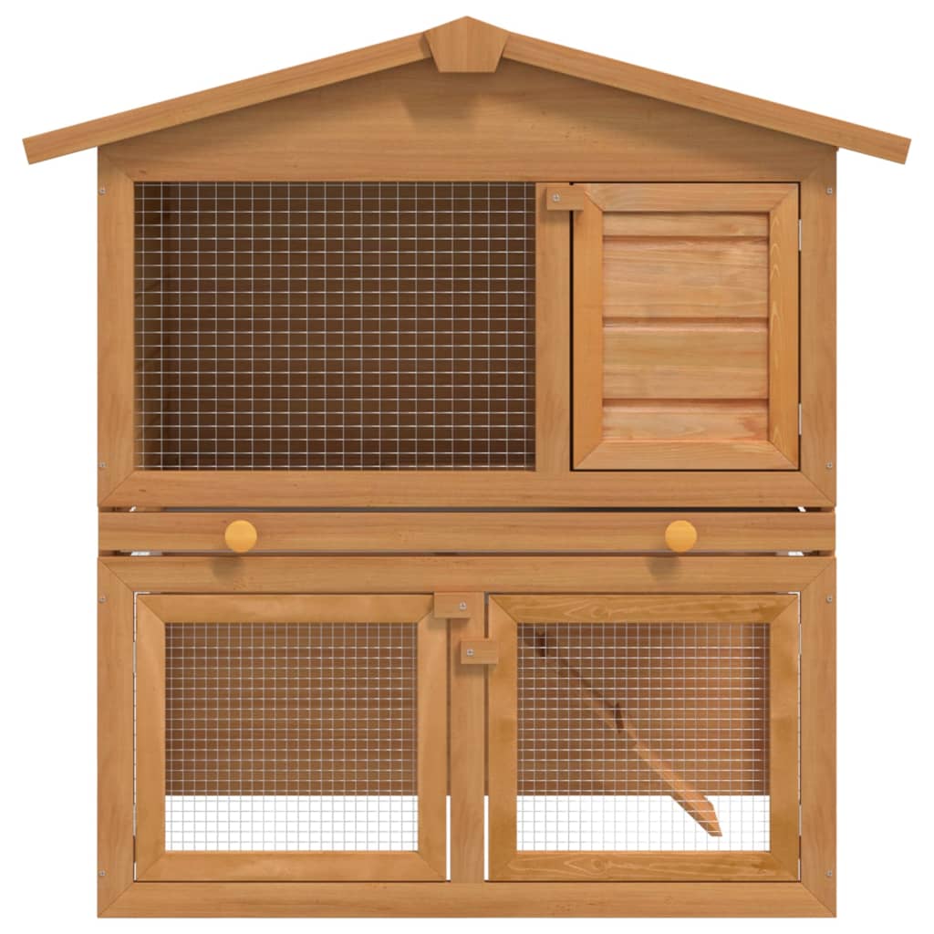 Outdoor rabbit cage small animal shelter cage 3 doors wood