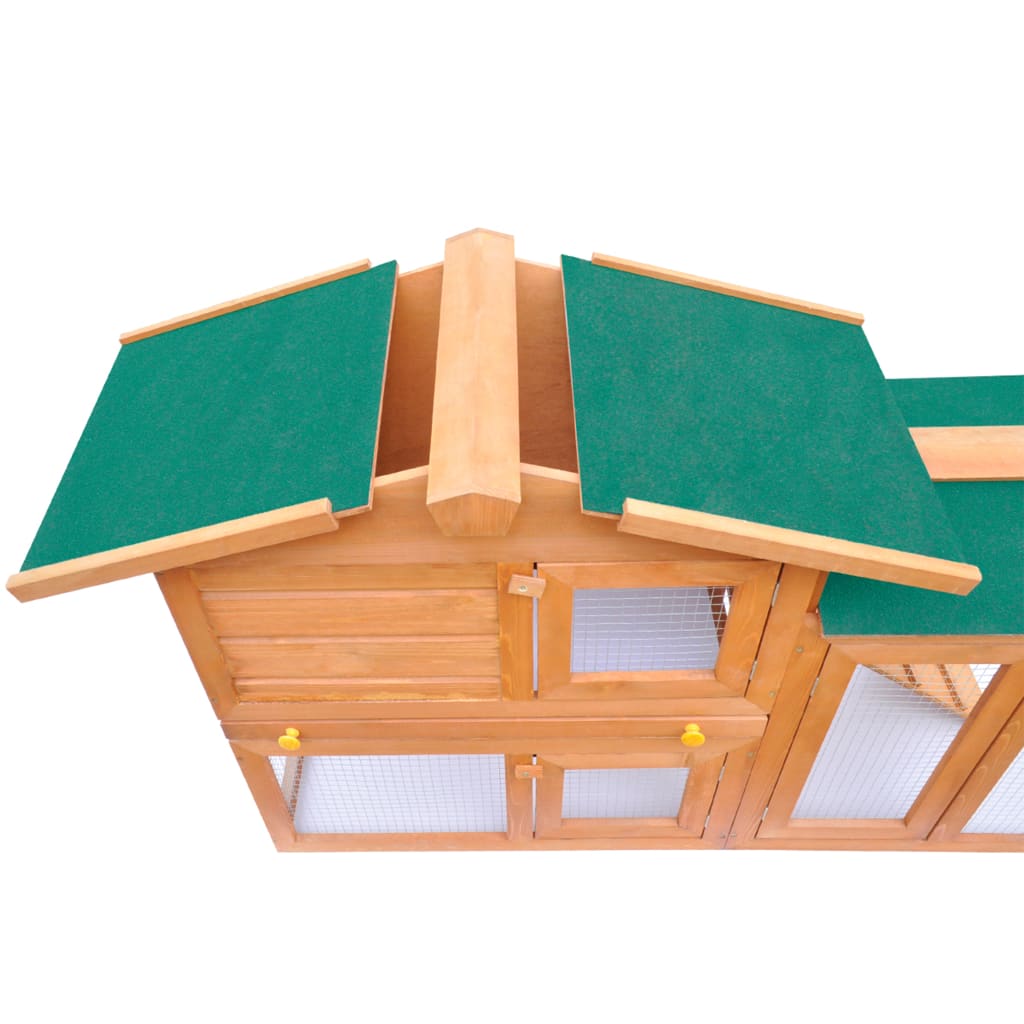 Outdoor rabbit cage, small animal shelter, wood