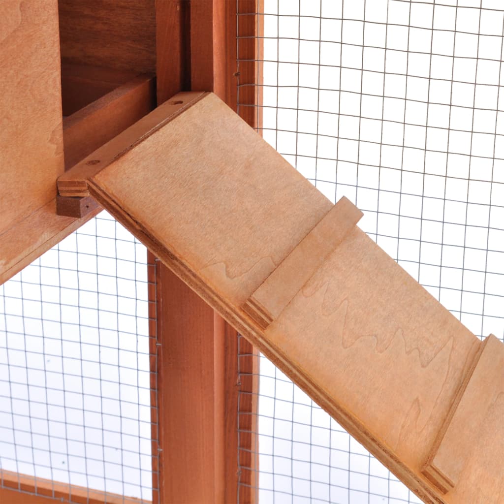 Outdoor rabbit cage, small animal shelter, wood