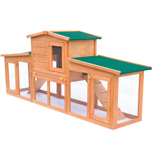 Large rabbit cage small animal shelter cage with wooden roof