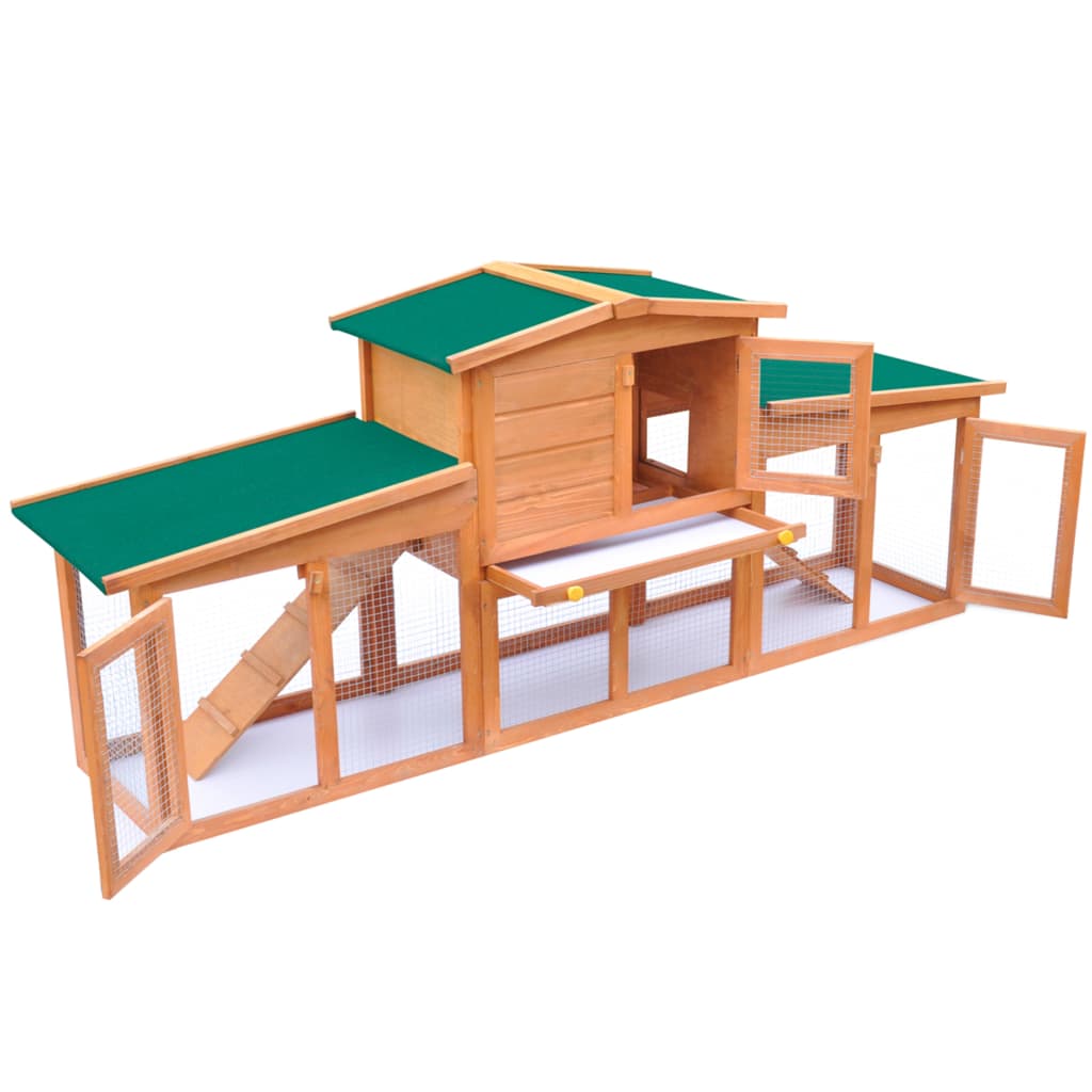Large rabbit cage small animal shelter cage with wooden roof