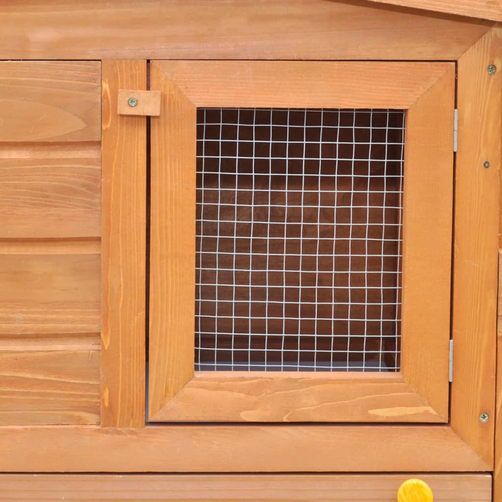Large rabbit cage small animal shelter cage with wooden roof