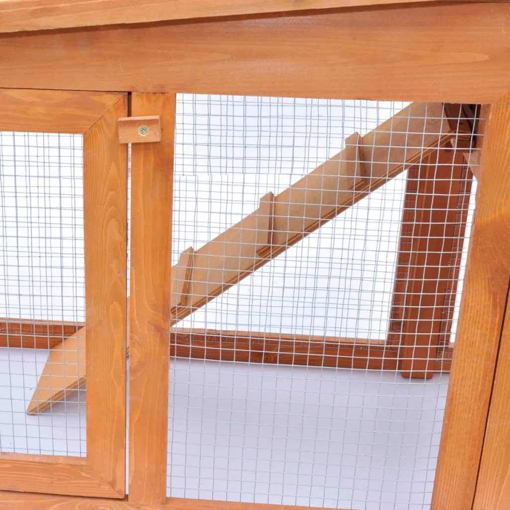 Large rabbit cage small animal shelter cage with wooden roof