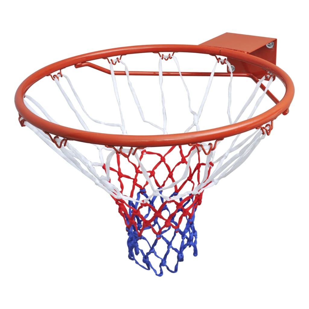 Basketball goal basket set, ring with net, orange, 45 cm